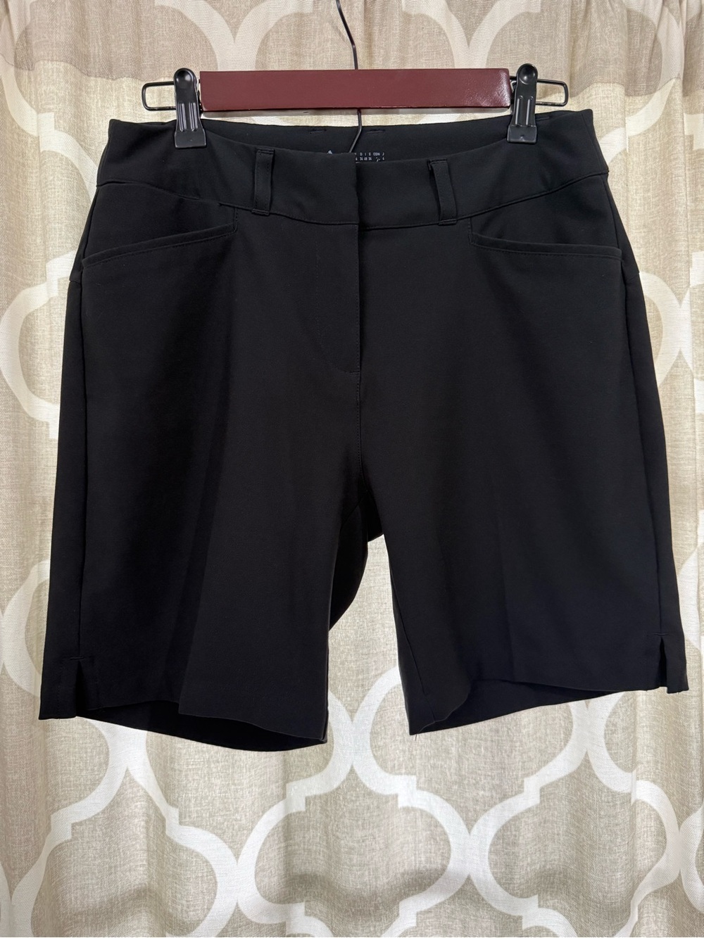 ADIDAS Ultra Black Tailored Flat Front Women's Bermuda Golf Shorts